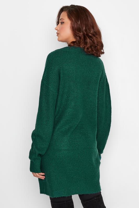 LTS Tall Forest Green V-Neck Knitted Tunic Top 3