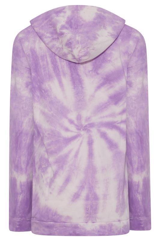 LTS Tall Lilac Purple Tie Dye Hoodie 7