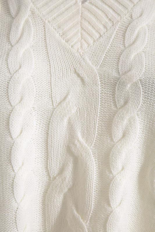 LTS Tall Women's White Cable Knit Sweater Vest Top | Long Tall Sally 5