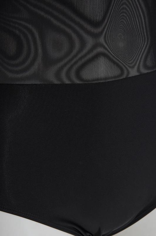 Curve Black Leopard Print Triple Keyhole Swim Dress 7