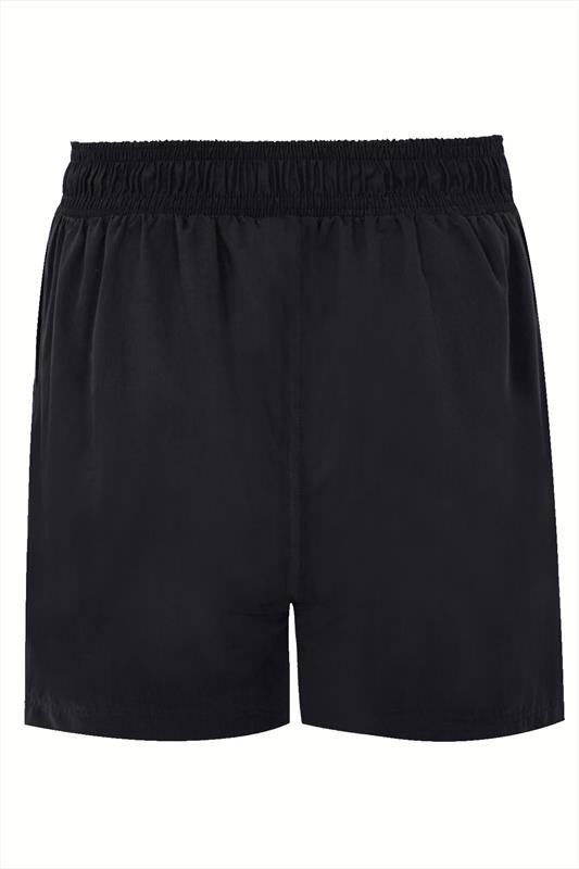 Black Board Shorts With Drawstring Waist plus sizes: 16,18,20,22,24,26,28,30,32 4