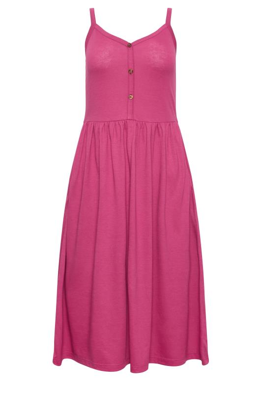 PixieGirl Pink Button Through Midi Dress | PixieGirl 6