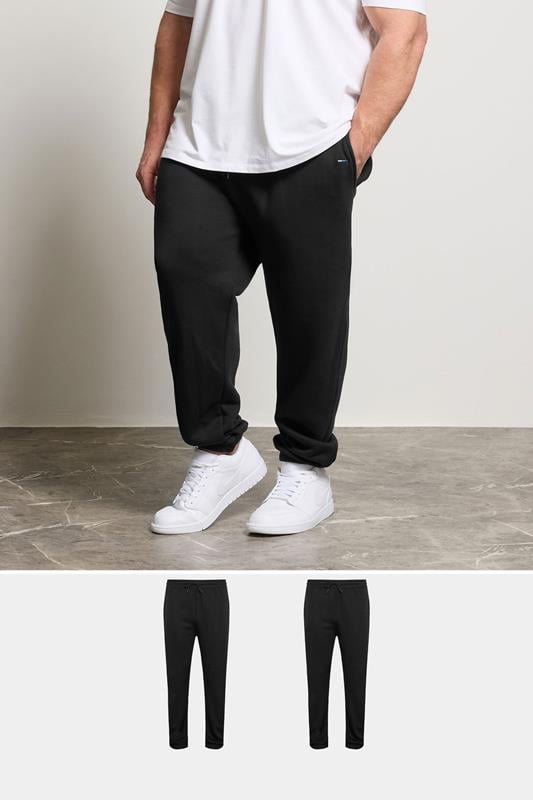 BadRhino Big & Tall Lot de 2 pantalons de jogging basiques noir