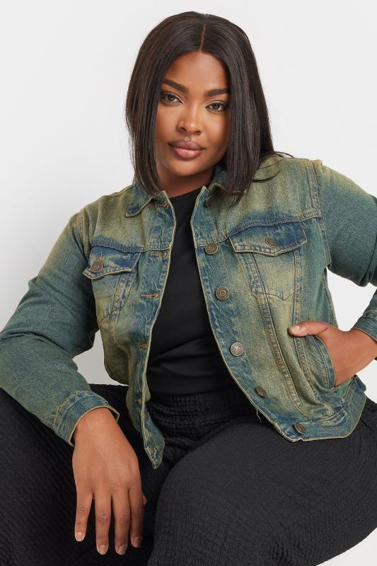  Grande Taille YOURS Curve Blue Washed Classic Denim Jacket