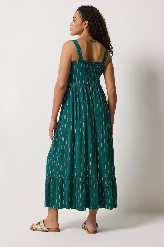 M&Co Teal Green Foil Detail  Maxi Dress | M&Co 2