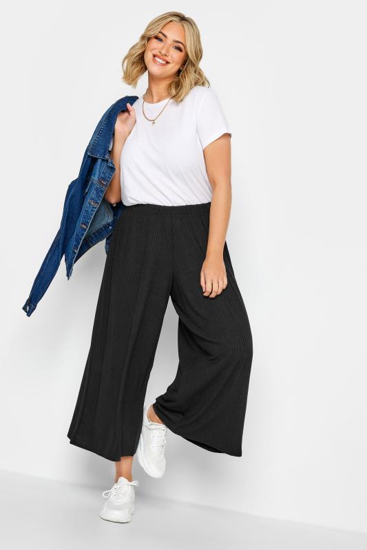  LIMITED COLLECTION Curve Black Ribbed Culottes