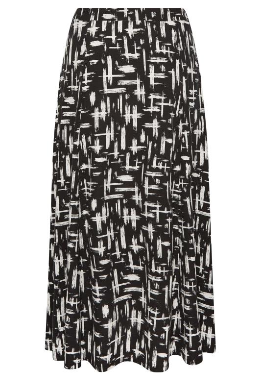 YOURS Plus Size Black Stripe Print Pocket Detail Maxi Skirt | Yours Clothing 5