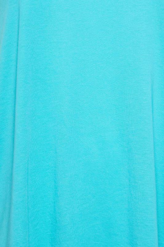 YOURS Plus Size Aqua Blue Bar Back Vest Top | Yours Clothing 5