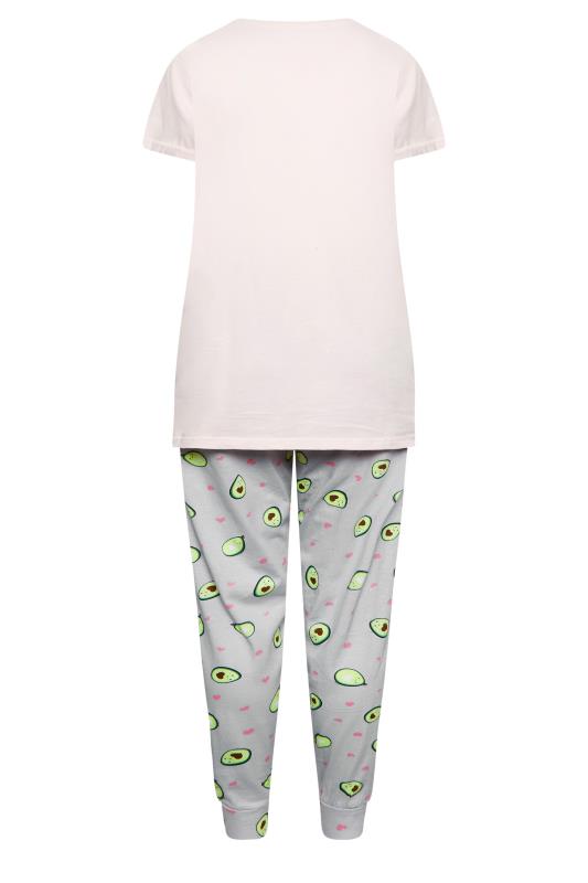 YOURS Plus Size Pink 'Avocuddle' Pyjama Set | Yours Clothing 6