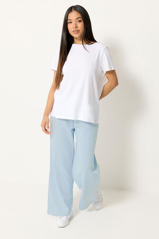 M&Co Petite Light Blue Wide Leg Joggers | M&Co 1