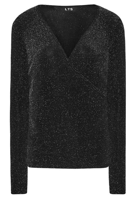 LTS Black Glitter Long Sleeve Top | Long Tall Sally 6