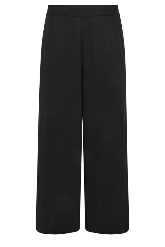 LIMITED COLLECTION Plus Size Black Knitted Trousers | Yours Clothing 5
