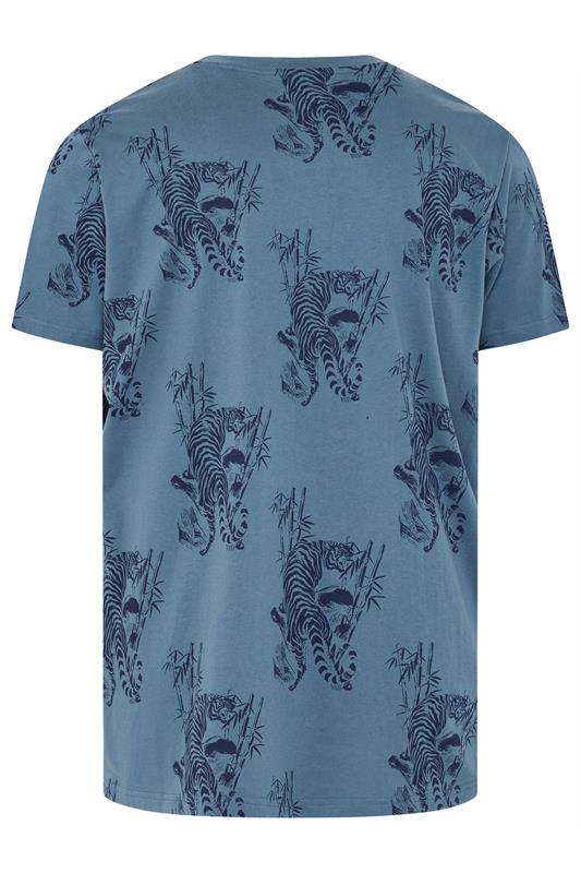 BadRhino Big & Tall Light Blue Tiger Graphic T-Shirt | BadRhino 7