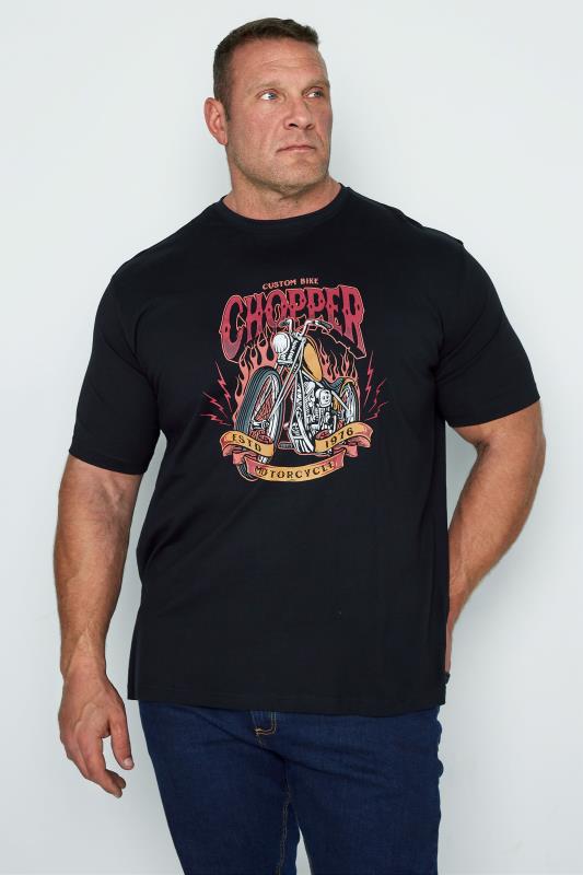 ESPIONAGE Black 'Chopper' Graphic T-Shirt 1