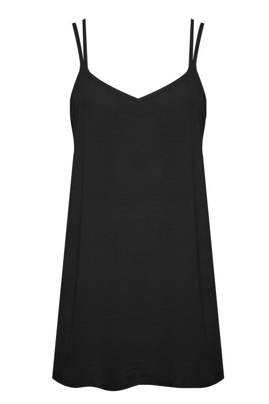 LTS Black Double Strap Woven Cami | Long Tall Sally