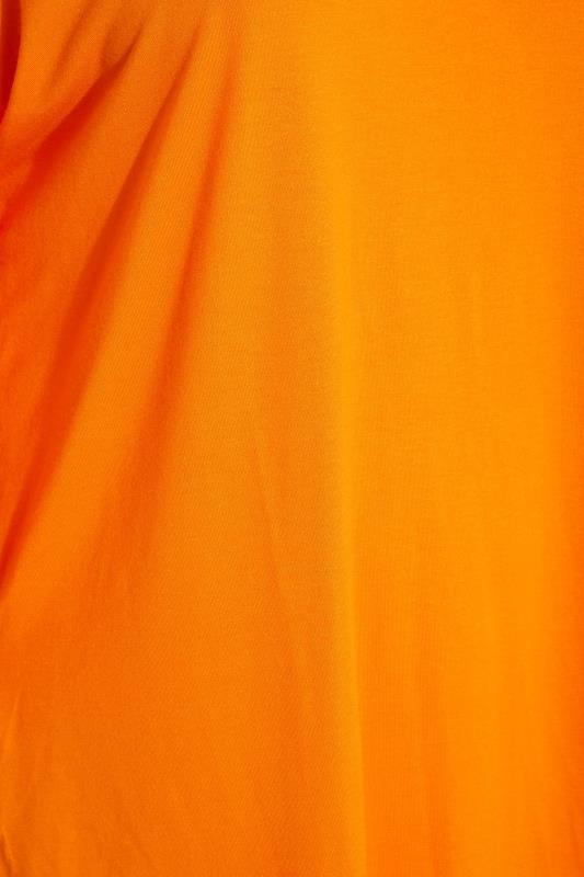 LIMITED COLLECTION Curve Orange Extreme Dip Back T-Shirt 4