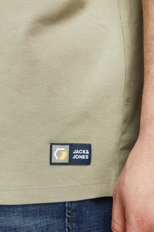 JACK & JONES Big & Tall Sage Green Logan Polo Shirt 4