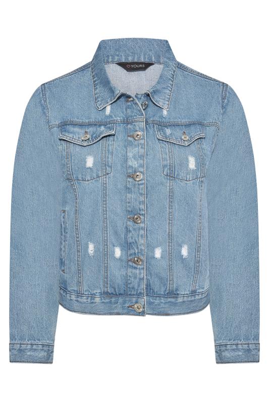 Plus Size Mid Blue Denim Jacket | Yours Clothing  6