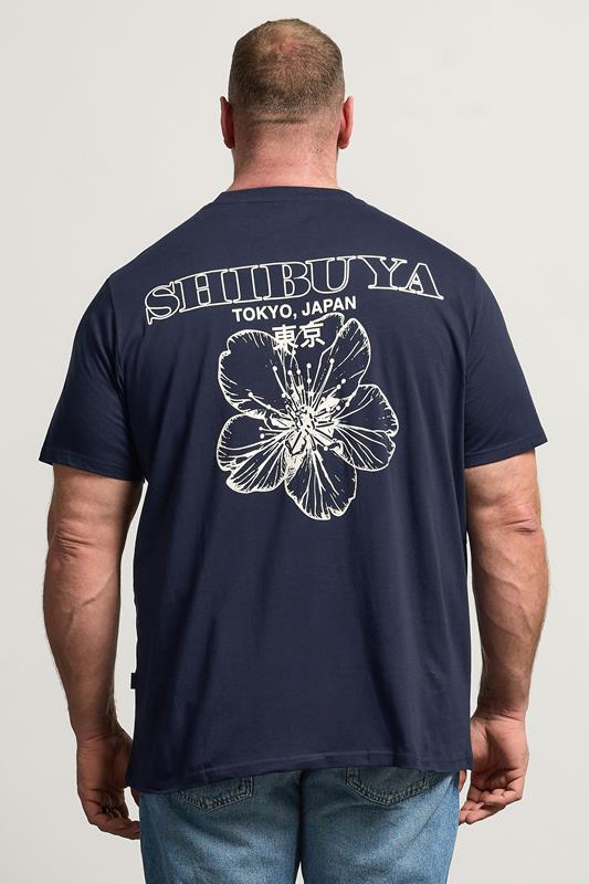 BadRhino Big & Tall Navy Blue 'Shibuya Tokyo' Graphic T-Shirt | BadRhino  5