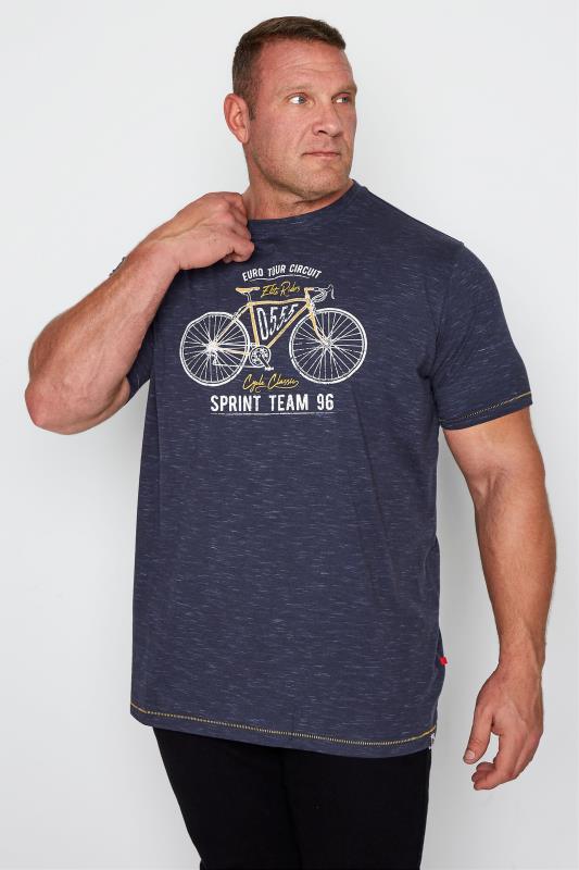 D555 Navy Bicycle Printed T-Shirt_A.jpg