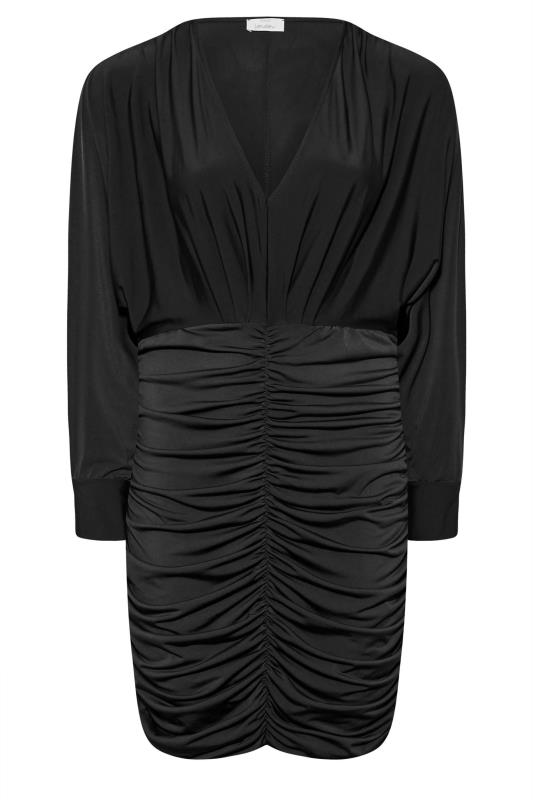 YOURS LONDON Plus Size Black Ruched Bodycon Dress | Yours Clothing 6