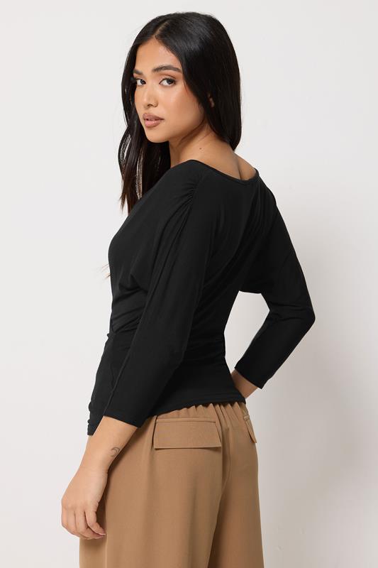 PixieGirl Petite Women's Black Wrap Top | PixieGirl 4