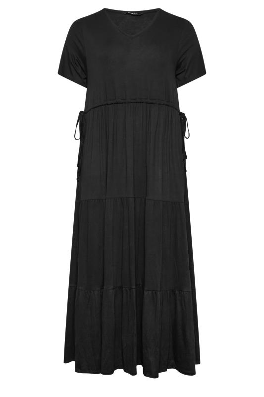 LIMITED COLLECTION Plus Size Black Maxi Adjustable Waist Dress | Yours Clothing 6