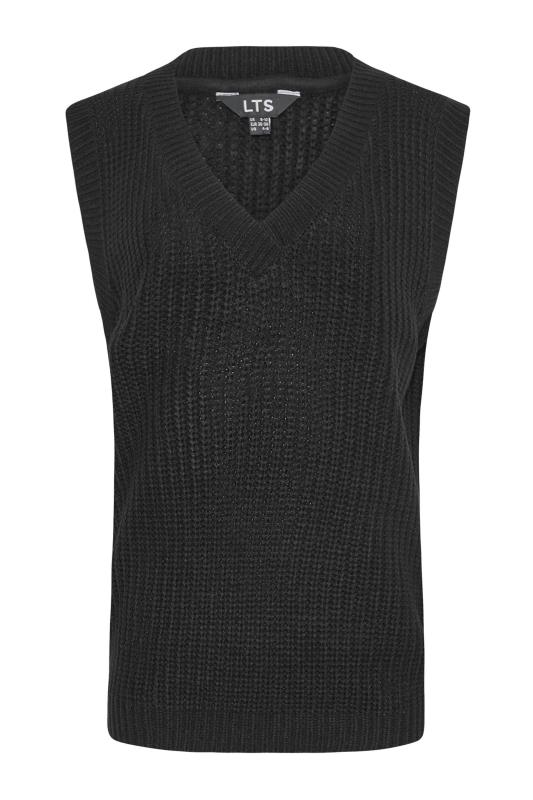LTS Tall Black Knitted Sleeveless Vest 7