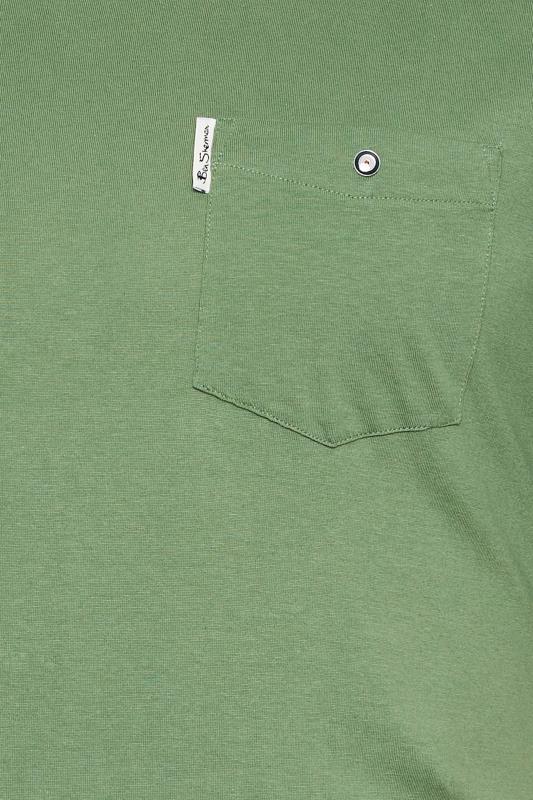 BEN SHERMAN Big & Tall Green Signature Pocket T-Shirt | BadRhino 2