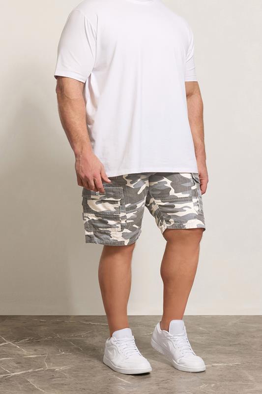 Cargo Shorts KAM - Short Gris Charbonneux Style Cargo à Poches 