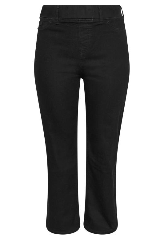 YOURS Plus Size Black Wide Leg Jeggings | Yours Clothing  7