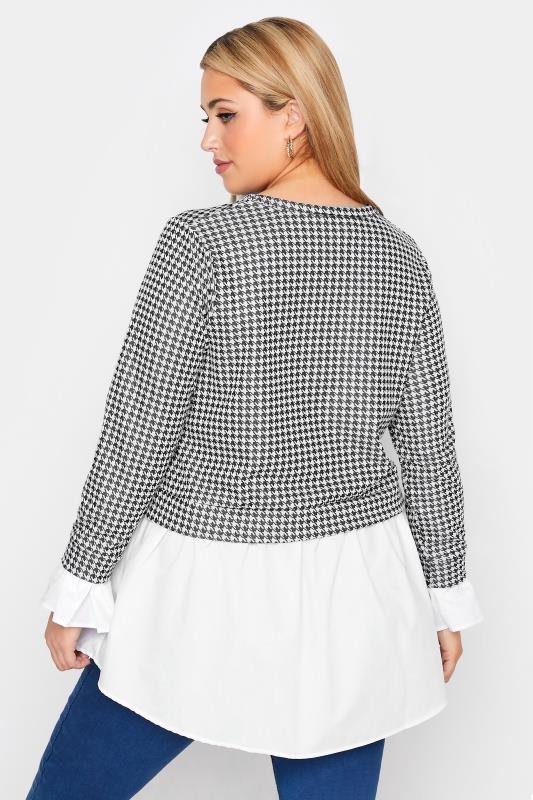 LIMITED COLLECTION Curve Black Dogtooth Check 2 in 1 Jumper_R.jpg