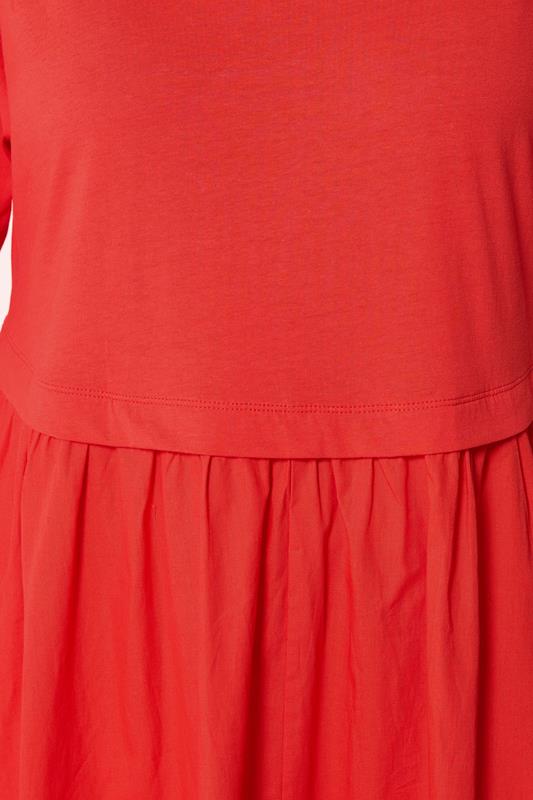 YOURS Plus Size Orange Poplin T-Shirt Midi Dress | Yours Clothing 4