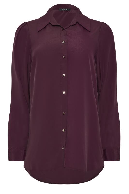 M&Co Dark Purple Tie Back Tunic Shirt | M&Co 6
