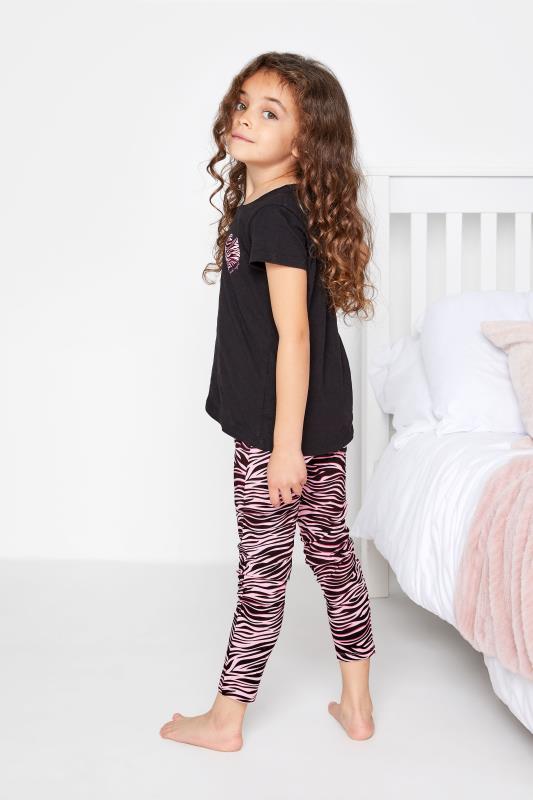 MINI ME Black & Pink Zebra Print Pyjama Set_C.jpg