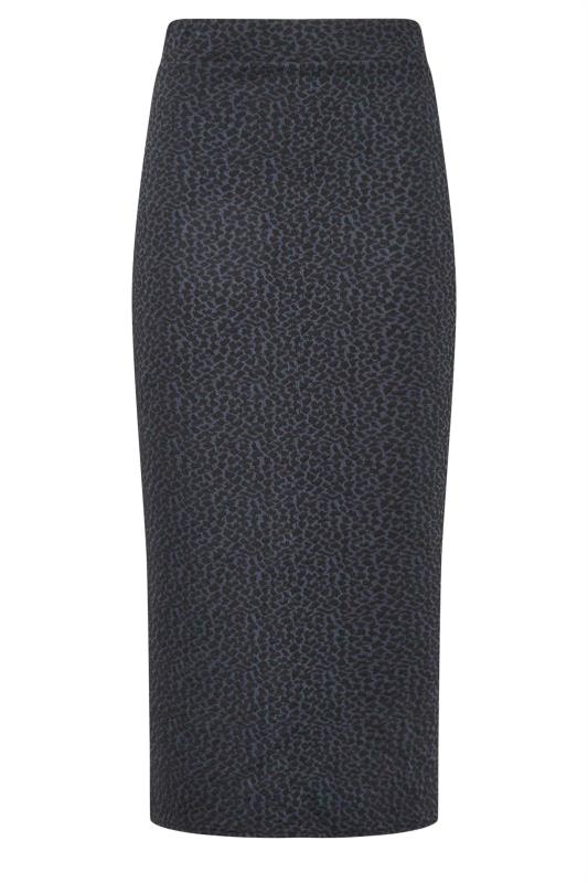 LTS Tall Charcoal Grey Leopard Print Tube Skirt | Long Tall Sally  5