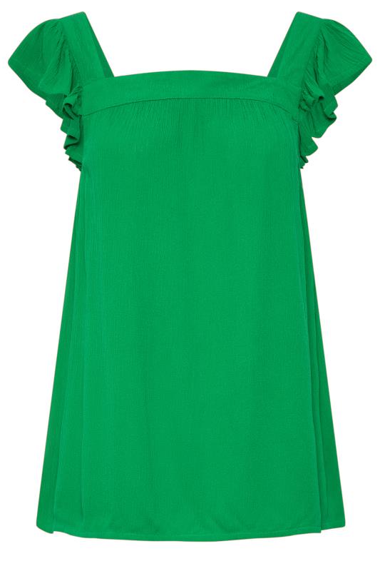 LTS Tall Women's Green Crinkle Frill Top | Long Tall Sally 6