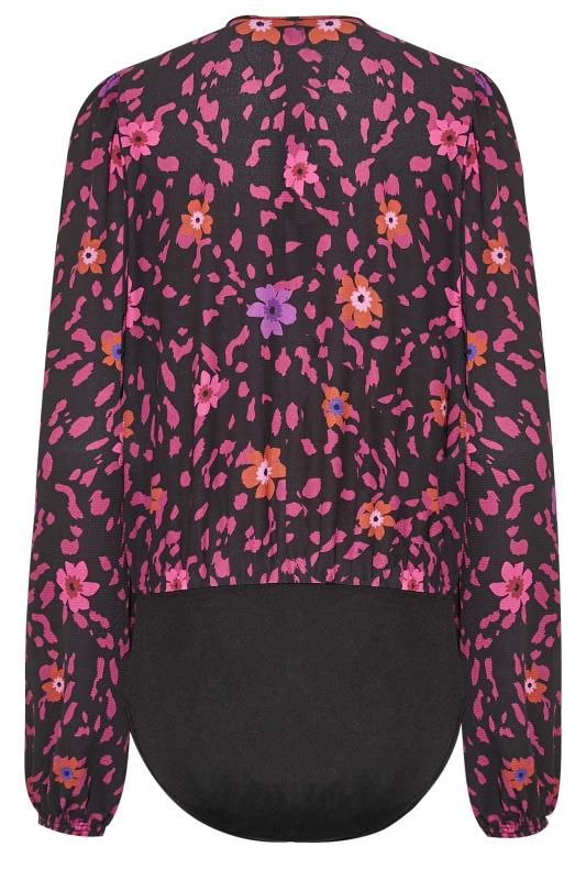 LTS Tall Women's Pink Floral Print Bodysuit | Long Tall Sally  7