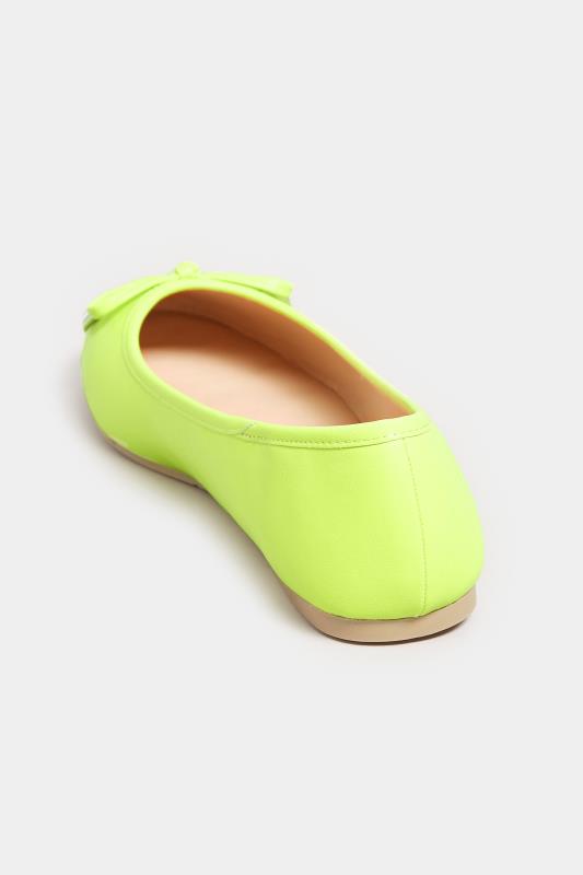 Green Ballerina Pumps In Wide E Fit & Extra Wide EEE Fit | Yours Clothing 4