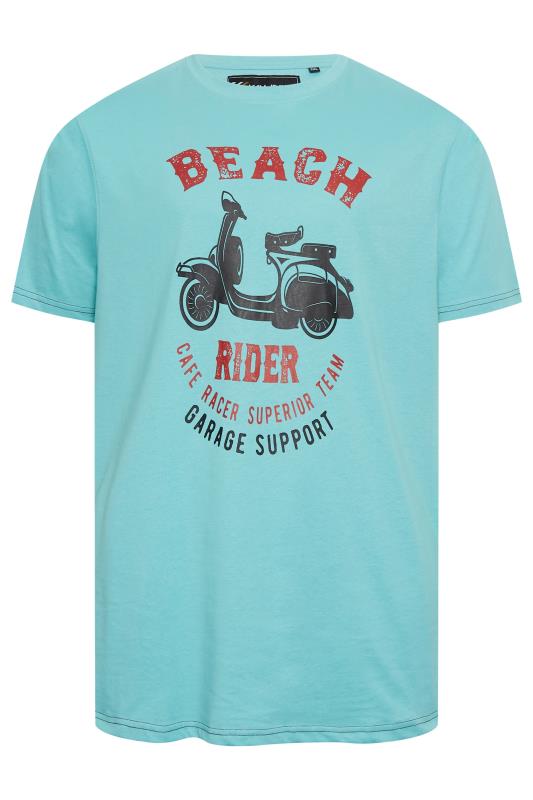 KAM Big & Tall Blue Beach Rider T-Shirt | BadRhino 3