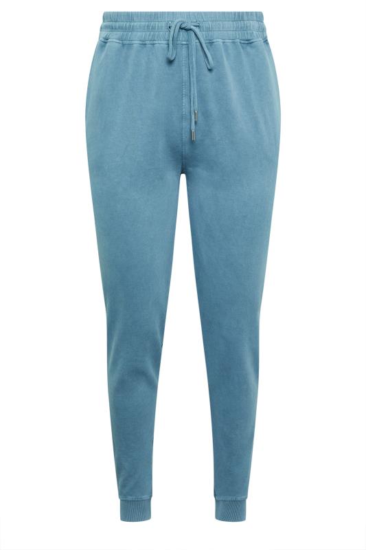 YOURS Plus Size Blue Acid Wash Joggers | Yours Clothing 5
