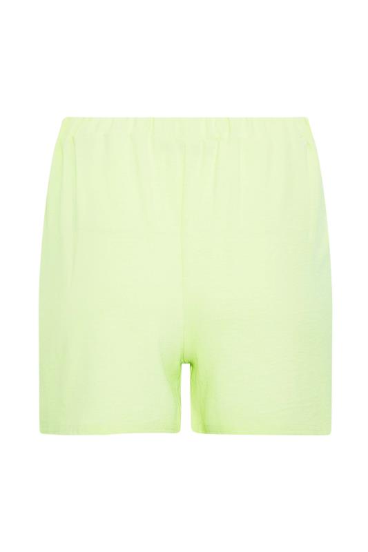 Petite Green Crepe Shorts 6