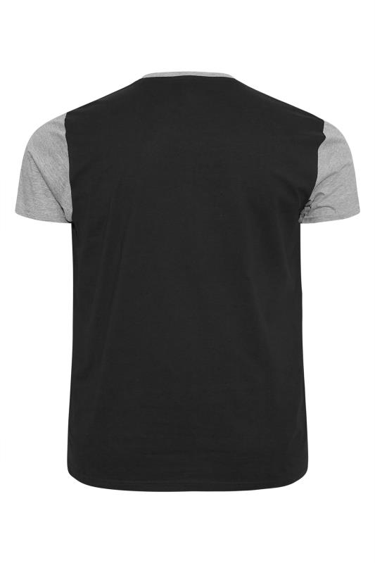 BadRhino Big & Tall Black Jacquard Print T-Shirt 4