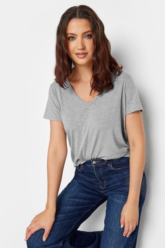 LTS Tall Women's Grey V-Neck T-Shirt | Long Tall Sally 4