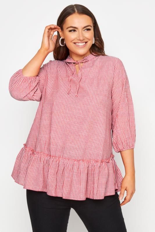 Pink Tie Neck Frill Top_A.jpg