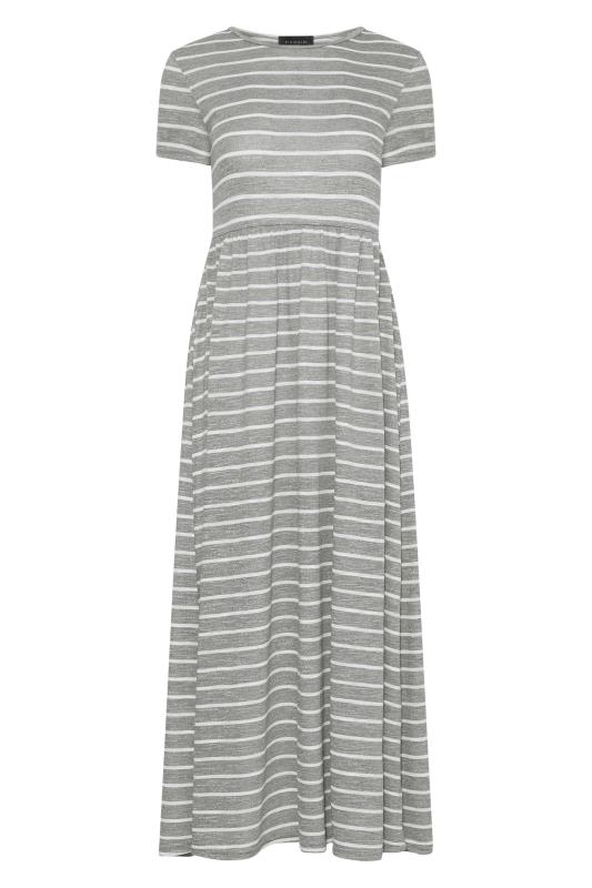 Petite Grey Stripe Maxi Dress 5