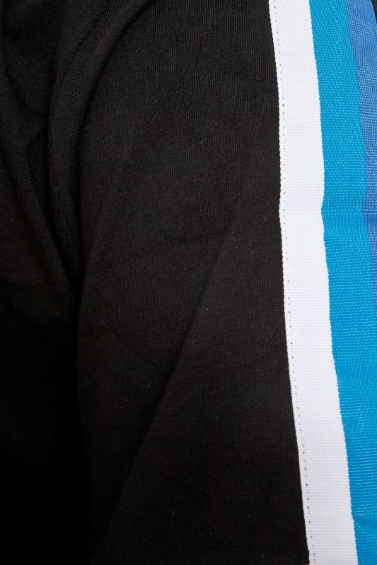 BadRhino Black Contrast Striped Sleeve T-Shirt_S.jpg