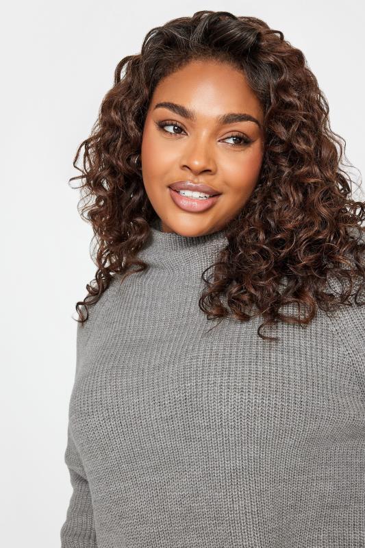 YOURS Plus Size Grey Ribbed Knitted Jumper | Yours Clothing  4