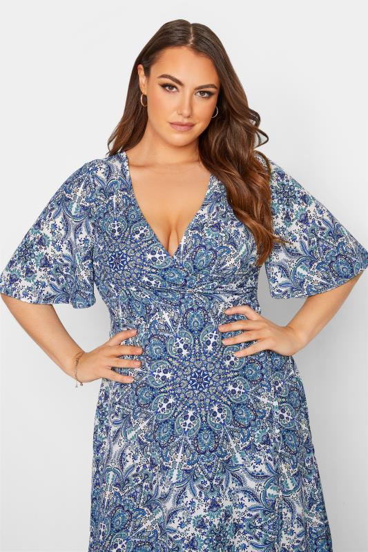 LIMITED COLLECTION Curve Blue Paisley Ruffled Wrap Maxi Dress_D.jpg