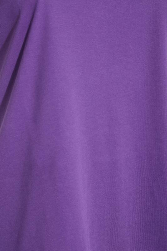 Curve Purple Short Sleeve Basic T-Shirt 5